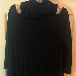 Cupio Black Cold Shoulder Top